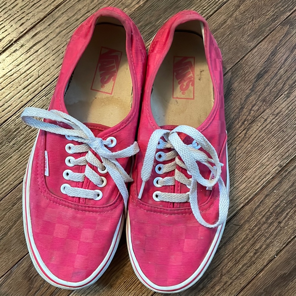 Vans Red and pink checkered sneakers